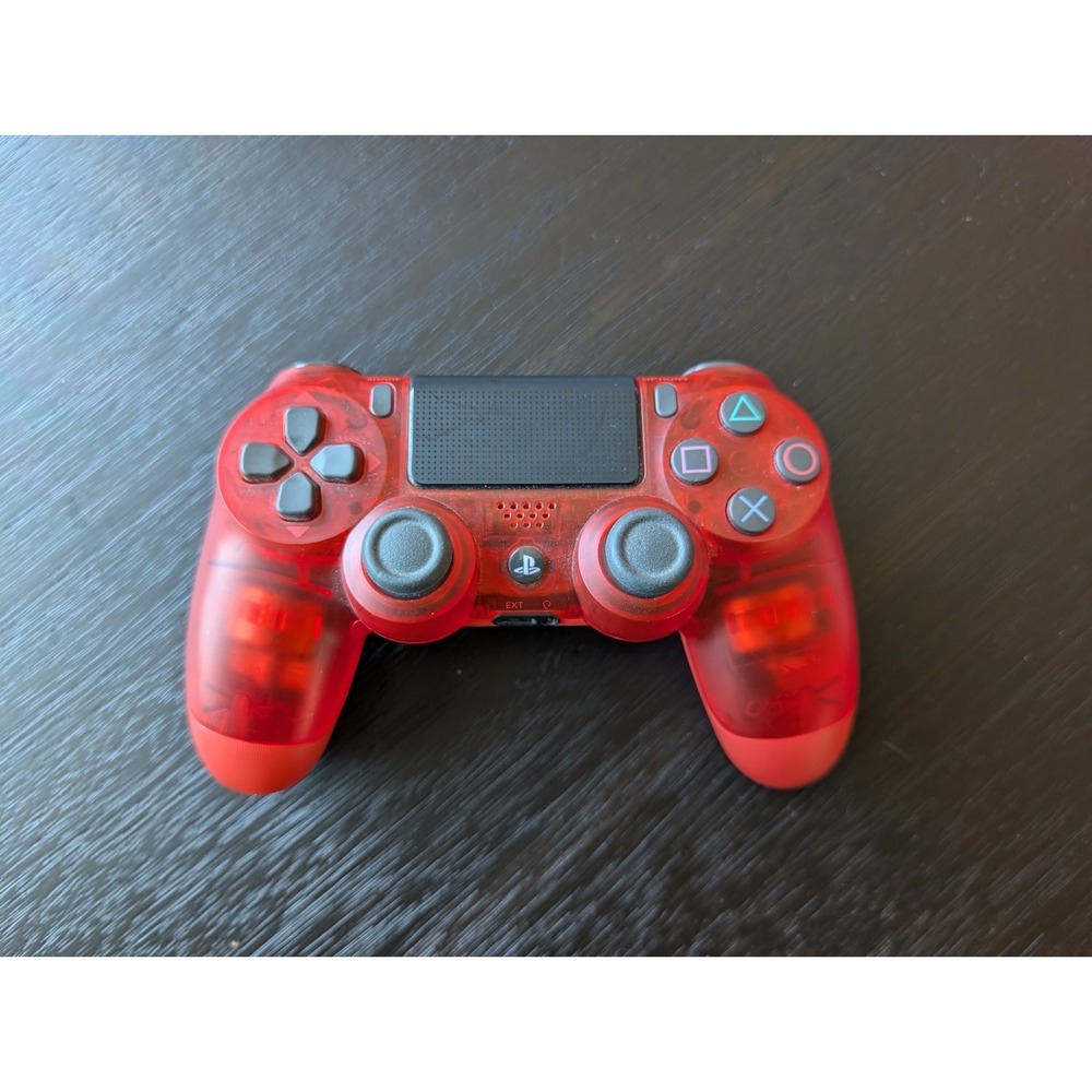 Sony Playstation PS4 DualShock Wireless Controller Rare Clear Red OEM (Tested)